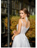 White Lace Tulle Corset Back Fairy Wedding Dress
